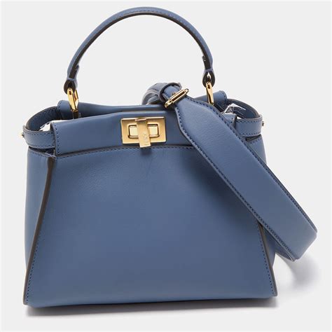 fendi peekaboo navy blue